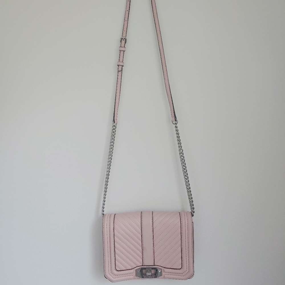 Rebecca Minkoff! Small chevron quilted love cross body - Picture 2 of 8